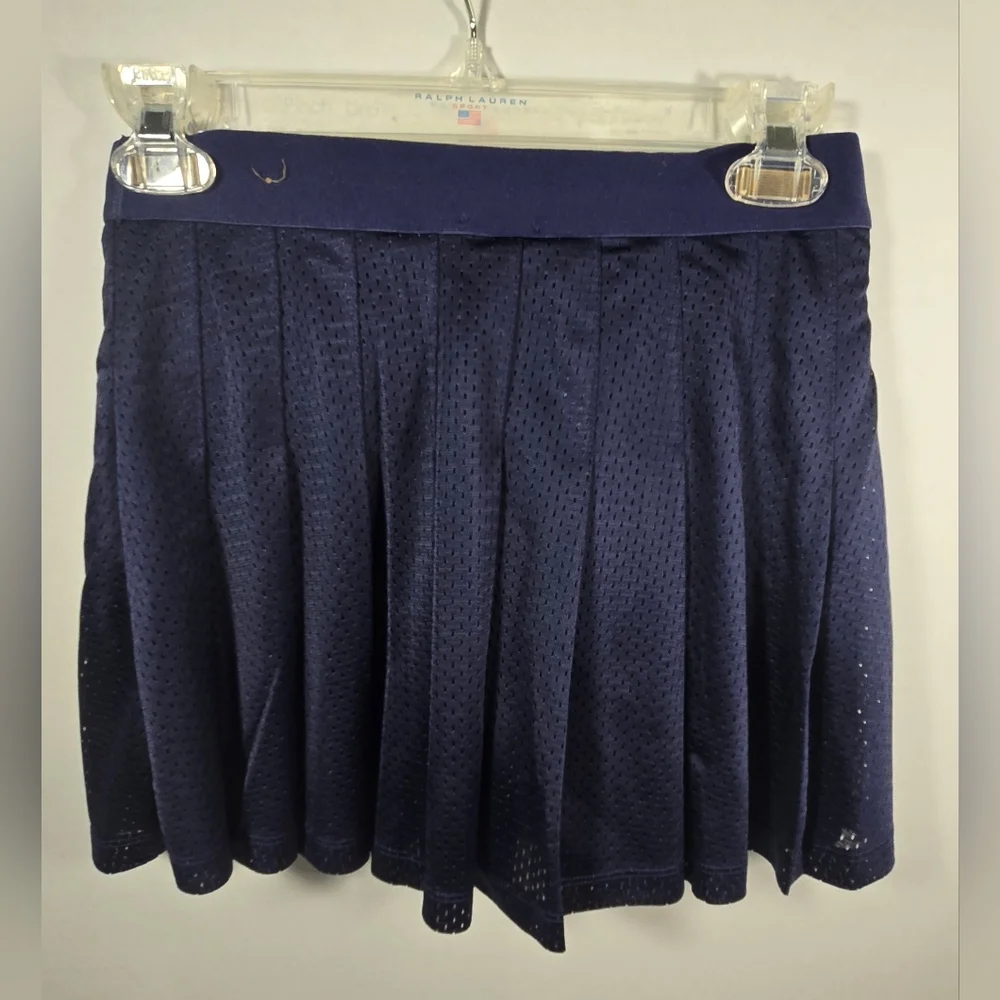 Victoria’s Secret PINK Pleated Mesh Tennis Skort Medium Navy Blue NWOT